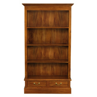 Tasmania 2 Drawer Bookcase (Light Pecan)