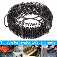 PlDrain Snake Pipe Metal Cleaner Pipeline Sewer 12M + 6 Drill Bit Tool DIY