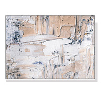 100cmx150cm  Modern Abstract Oil Painting Style White Frame Canvas Wall Art 