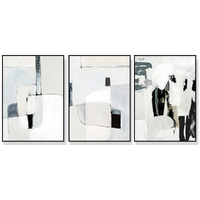 50cmx70cm Soft Spoken 3 Sets Black Frame Canvas Wall Art
