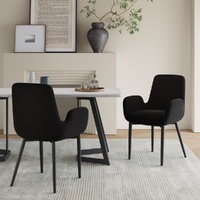 Charcoal Embrace Boucle ‚Äì teddy Sherpa Fabric Armchair Set