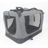 XXXL Portable Foldable Pet Dog Cat Puppy Soft Crate-Grey