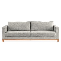 4 Seater Sofa Fabric Uplholstered Lounge Couch Light Grey
