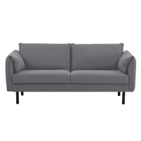 3 Seater Fabric Sofa Lounge Couch Dark Grey