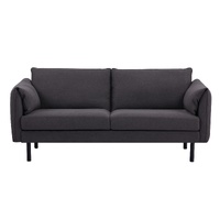 3 Seater Fabric Sofa Lounge Couch Charcoal