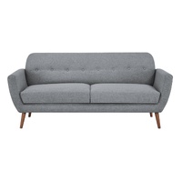 3 Seater Sofa Fabric Uplholstered Lounge Couch - Light Grey