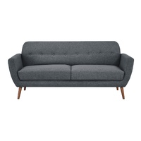 3 Seater Sofa Fabric Uplholstered Lounge Couch - Dark Grey