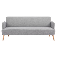 3 Seater Sofa Futon Bed Fabric Lounge Couch - Grey