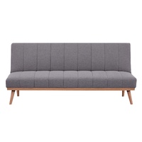 3 Seater Sofa Futon Bed Fabric Lounge Couch - Graphite