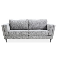 3 Seater Sofa Fabric Uplholstered Lounge Couch - Pepper