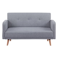 2 Seater Fabric Sofa Lounge Couch Light Grey