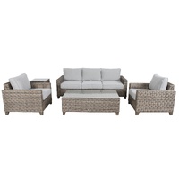 3+1+1 Seater Wicker Rattan Outdoor Sofa Set Coffee Side Table Chair Lounge