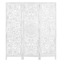 Staunton 3 Panel Room Divider Screen Privacy Shoji Timber Wood Stand - White