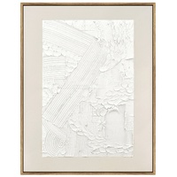70X90cm Plaster Panorama Dark Wood Framed Hand Painted Canvas Wall Art
