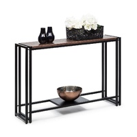 Sleek Hallway Console Table with Copper Textured Top