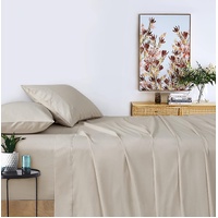 Gioia Casa Vintage Washed 100% Cotton Sheet Set with 2 Pillowcases - Natural - King Size