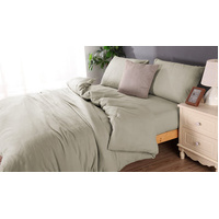 Microflannel duvet cover and sheet comb set king silver
