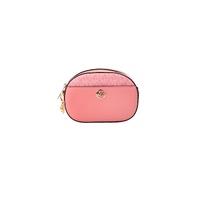 Michael Kors Women's Jet Set Glam Tea Rose Leather Oval Crossbody Handbag Purse - One Size