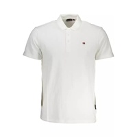 Napapijri Men's White Cotton Polo Shirt - M