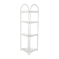 Shower Corner Shelf White Caddy Bathroom Shelves Organiser Bath Storage Rack 4