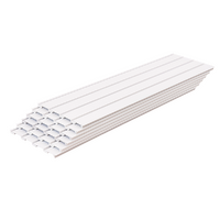 Slatwall Storage Pack of 6 White PVC Panels - Retail Display Garage Storage