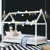 Euston Wooden Bed Frame Single Size Mattress Base Pine Timber Platform White