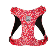 Floral Doggy Harness - Red, XS - Model-874B49