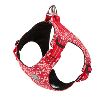 Floral Doggy Harness - Red, M - Model-B060AF