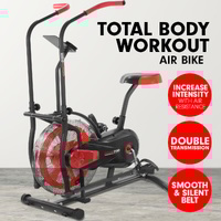  Air Resistance Fan Exercise Bike for Cardio - Red
