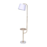 Floor Lamp with Metal End Table