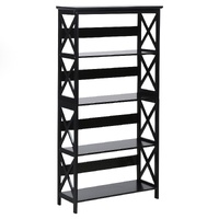 Daphne 5-Tier Cross Panel Bookshelf