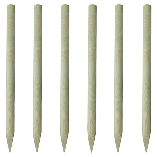 Fence Posts 6 pcs Wood 150 cm