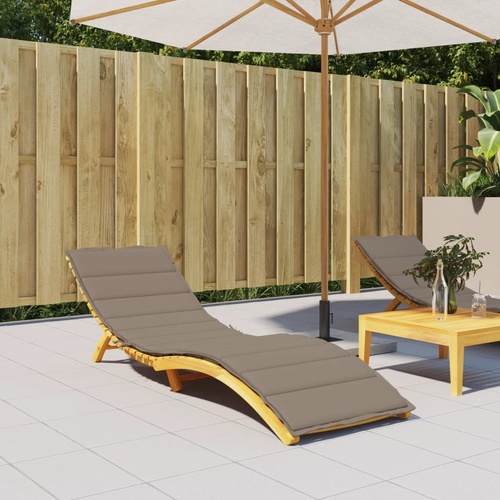 Sun Lounger Cushion Taupe 200x70x3cm Oxford Fabric