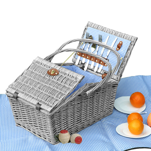 4 Person Picnic Basket Baskets Set Outdoor - Model-E3B9E6