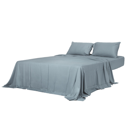 4pcs Double Size 100% Bamboo Bed Sheet Set in Grey Colour - Model-BAEAAE