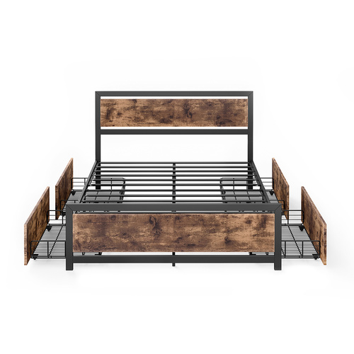 Queen Bed Frame Industrial Mattress - Model-E59A04