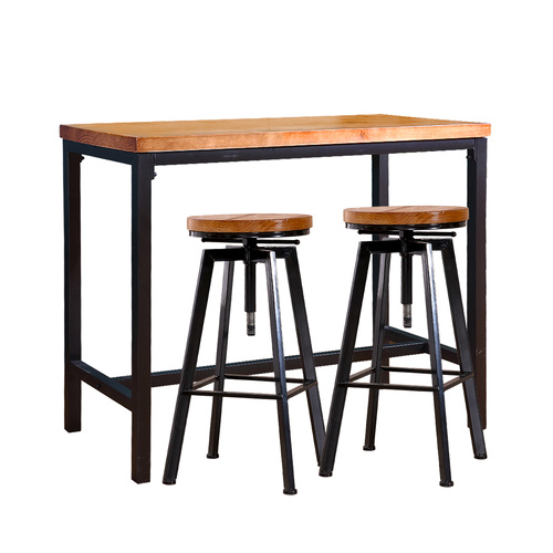 3pcs Bar Table Barstools Industrial - Model-80CC66
