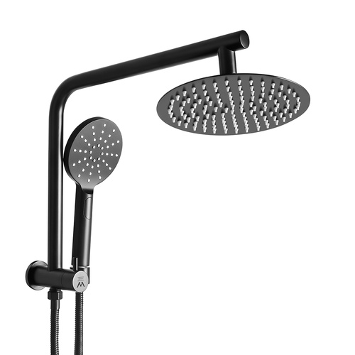 High Pressure Shower Head Set Rain Round Black - Model-2DA270