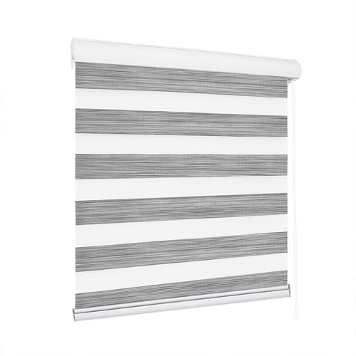 Blackout Zebra Roller Blind Curtains 180x210 Grey - Model-54B794