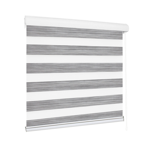 Blackout Zebra Roller Blind Curtains 210x210 Grey - Model-72FAAE