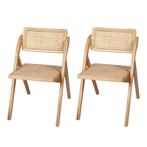 2X Dining Chairs Foldable Accent Clear - Model-6AB6D1