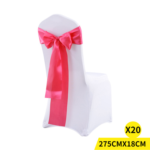 20x Satin Table Runners Chair Sashes Mauve - Model-B2AD22