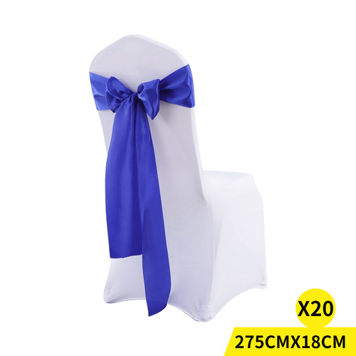 20x Satin Chair Sashes Covers Wedding Navy - Model-542073