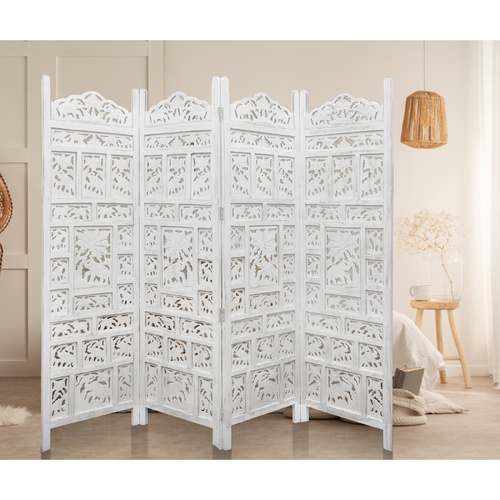 Penrith 4 Panel Room Divider Screen Privacy Shoji Timber Wood Stand