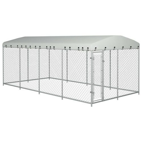 Outdoor Dog Kennel 8x4x2.3 m