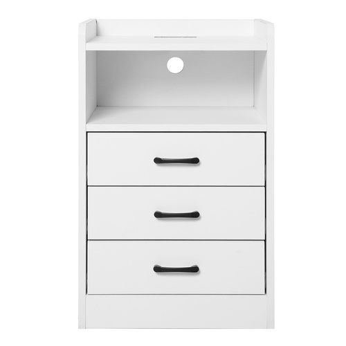 Bedside Table USB Charger Outlet LED White - Model-CE9575