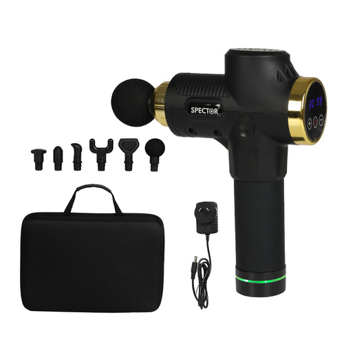 Massage Gun 6 Heads Electric Black - Model-612FDB
