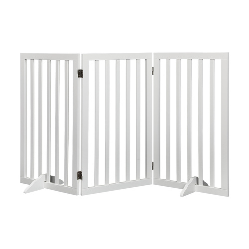 Wooden Pet Gate Dog Fence Safety White 400x 3MM - Model-663D18