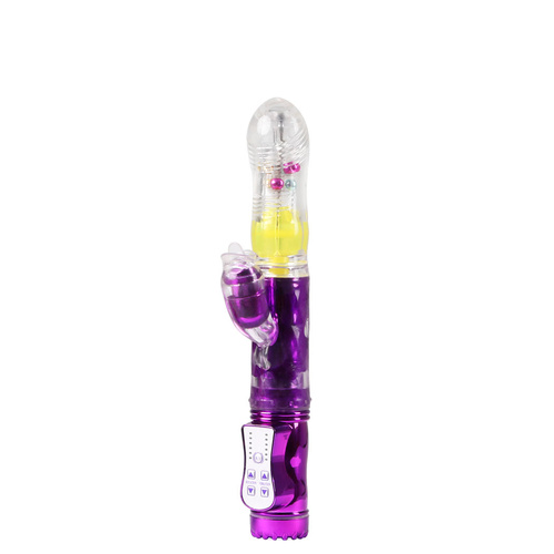 Rabbit Vibrator Masturbator Thrusting Purple - Model-885088