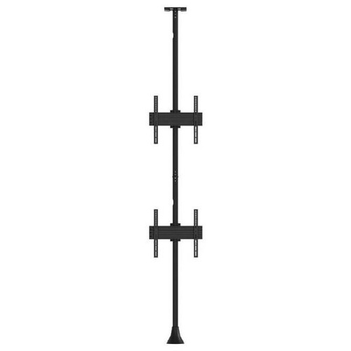 Atdec 1x2 floor-to-ceiling mount two 0.48m rails, 3m pole. Max load per display: 50kg
